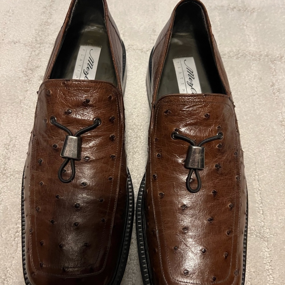 Mens Mezlan Genuine Ostrich Leather Size 9.5